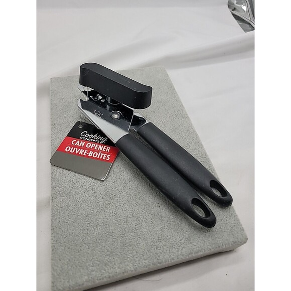 New 7.5" Tall Manual Compact Cooking Kitchen Can Opener Silver Black - Picture 4 of 10